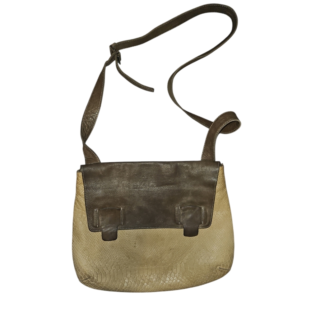 Designer Flap 2 Color Leather Bag Messanger Crossbody